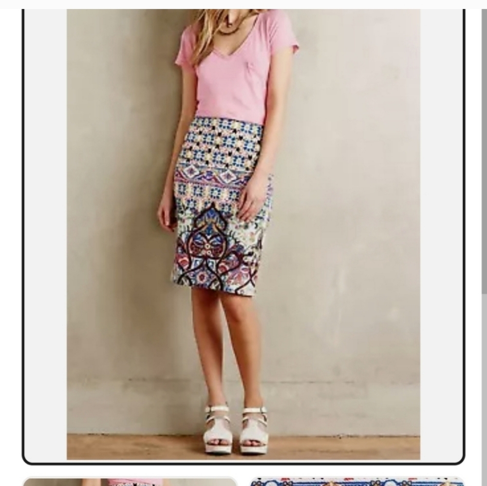 Anthropologie Kaleidoscope Pencil Skirt by HD PARIS